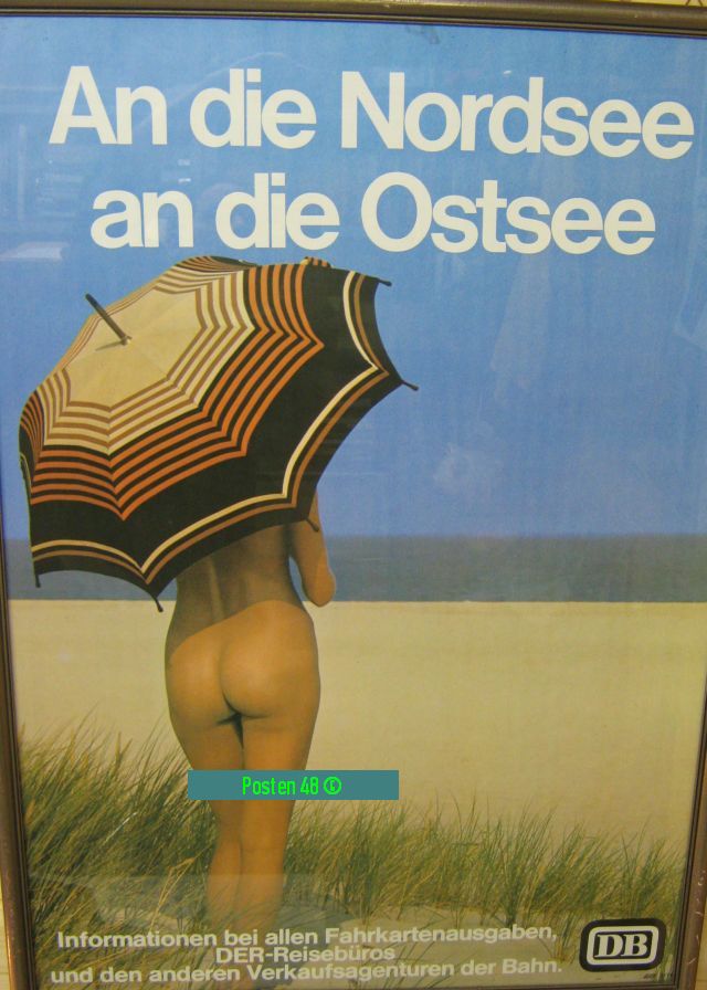 Werbeplakat DIN A2 An die Nordsee an die Ostsee 1976