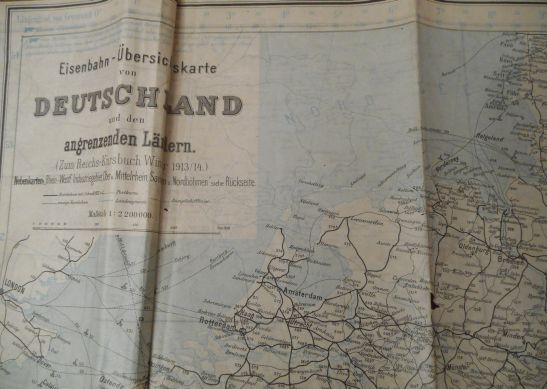 Eisenbahnübersichtskarte 1913-14 zum Reichskursbuch