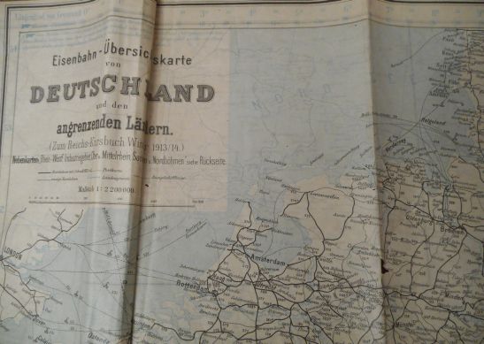 Eisenbahnübersichtskarte 1913-14 zum Reichskursbuch