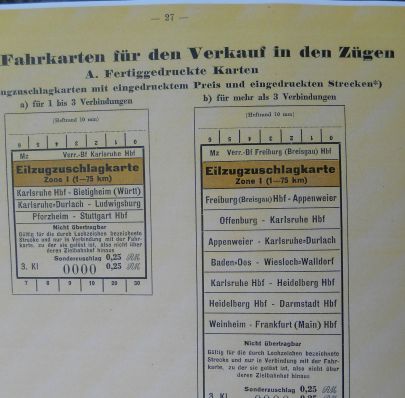 Fahrkartenmustersammlung 1943