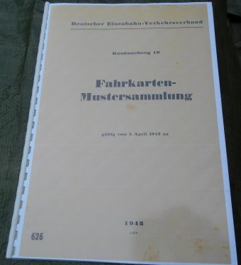 Fahrkartenmustersammlung 1943