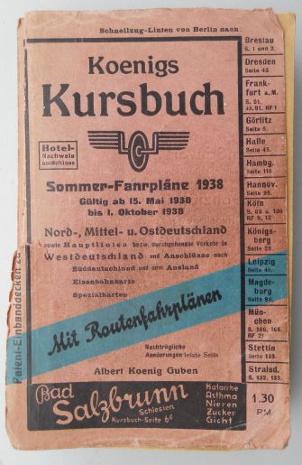 Koenigs Kursbuch 15.5. - 1.10.1938