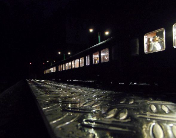 Bahnsteig Bf. Cadenberge mit Beleuchtung